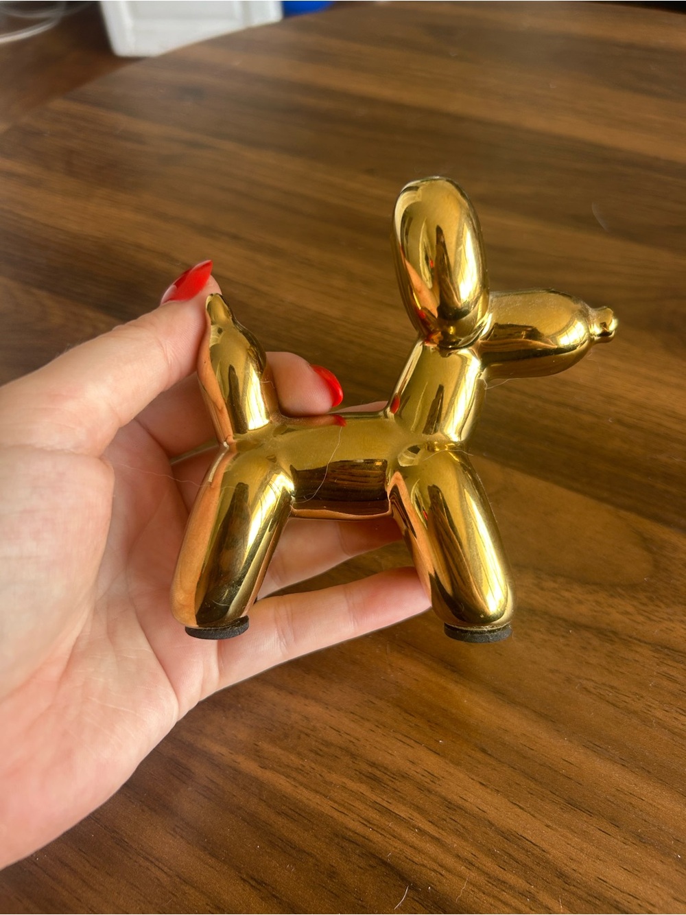 Gold Balloon Dog Figurine Decorative Accent